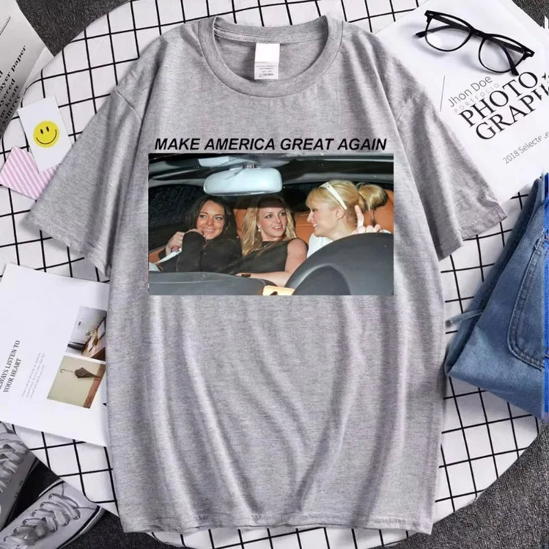 Funny Britney Make America Great Again T Shirt High Quality Cotton Tees Fashion Summer Casual Tops Unsiex T-shirts Streetwear Funny Britney Make America Great Again T Shirt High Quality Cotton Tees Fashion Summer Casual Tops Unsiex T-shirts Streetwear